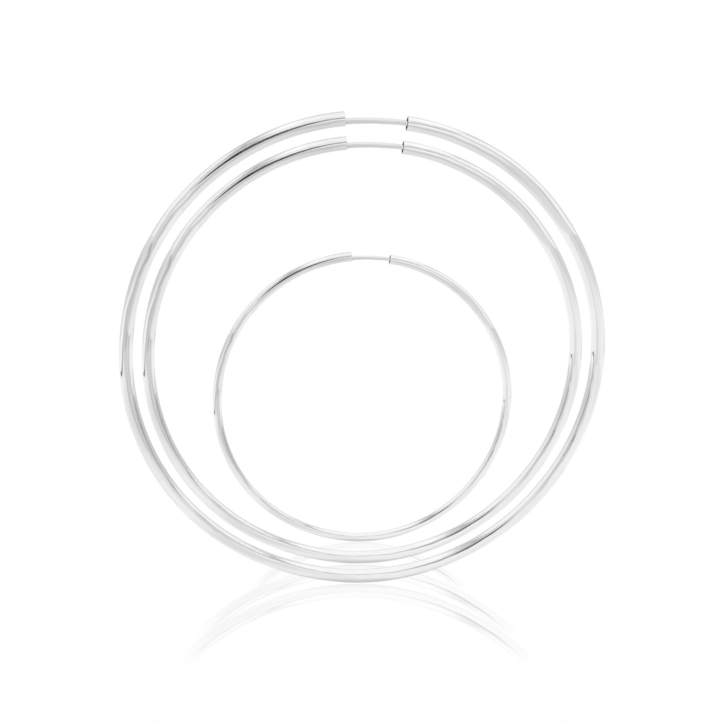 Large 3 Inch Silver Wire Hoop Earrings Lightweight Hypoallergenic Fashion Jewelry for Women