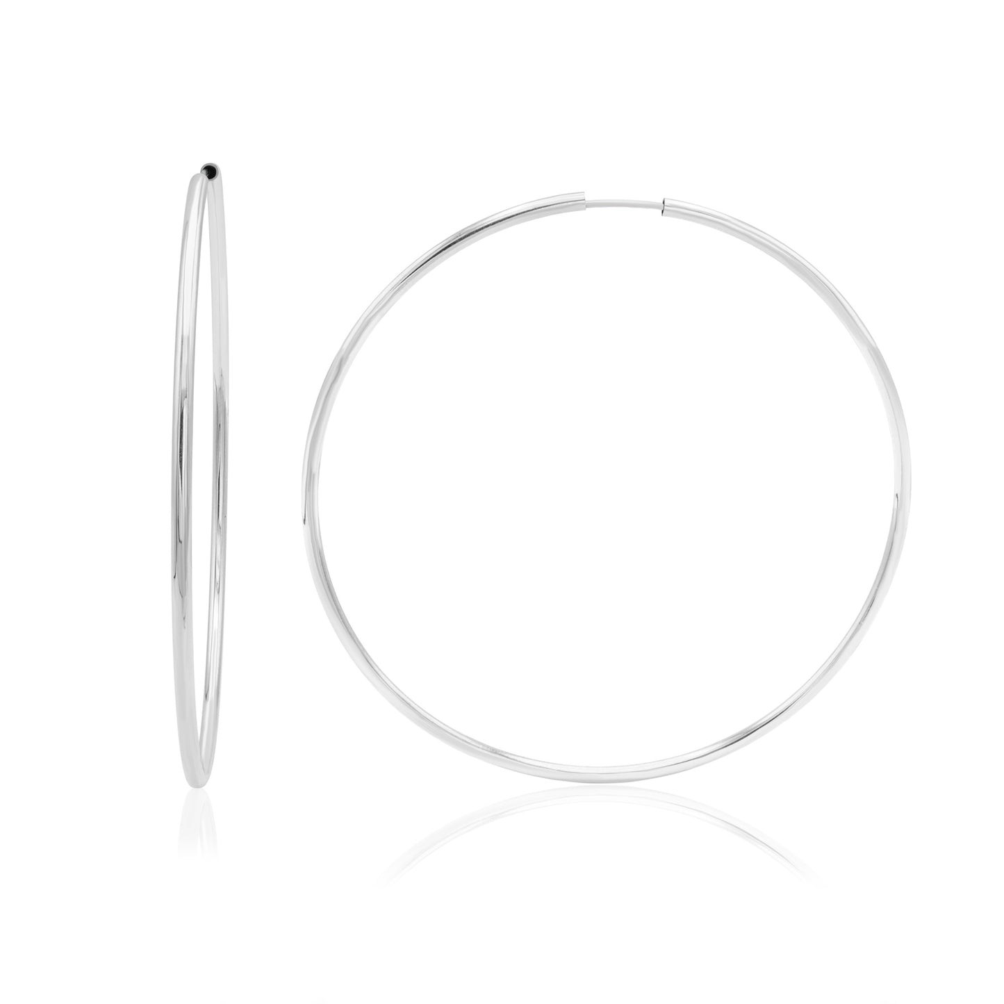 Classic Medium Silver Hoop Earrings