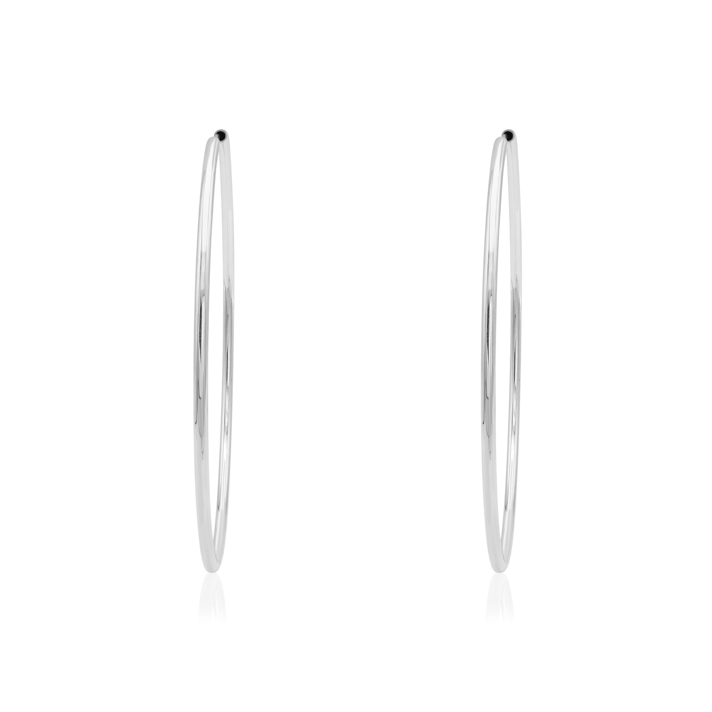 Classic Medium Silver Hoop Earrings