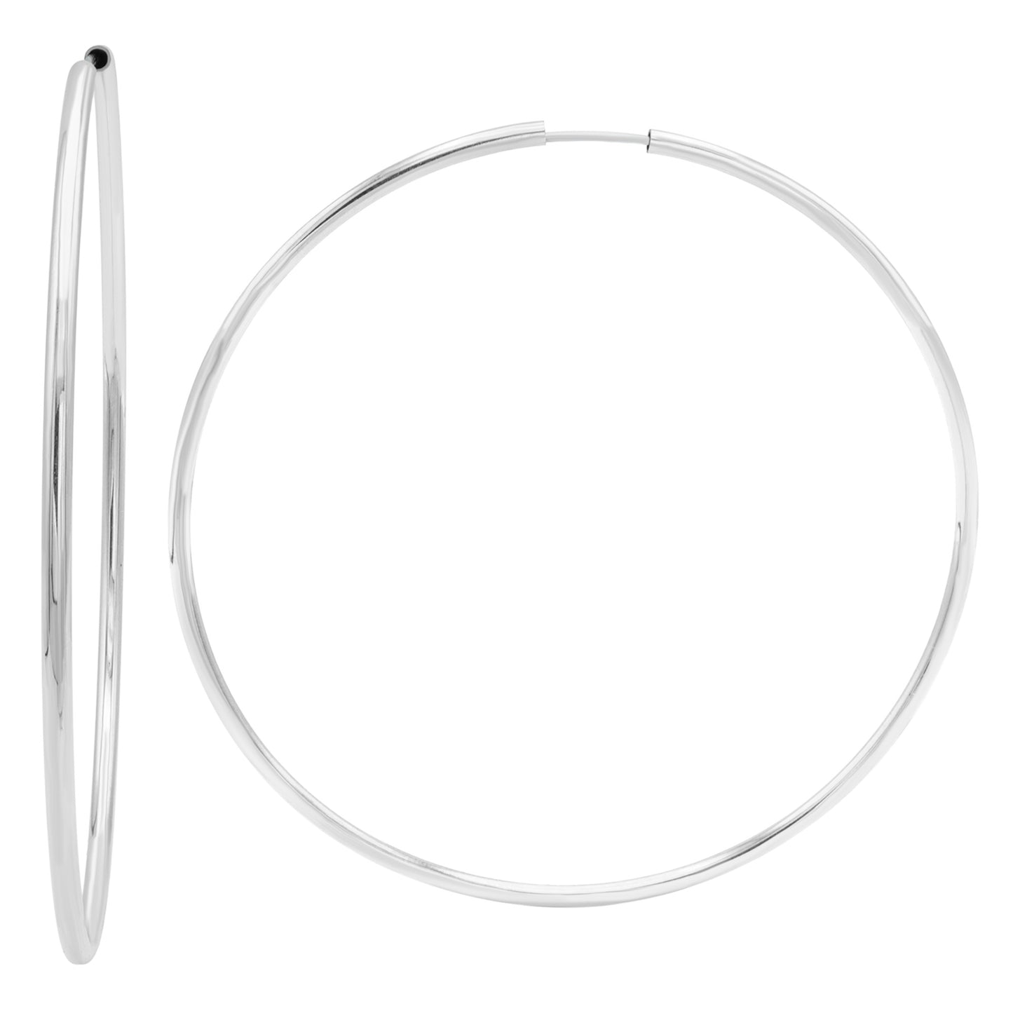 Classic Medium Silver Hoop Earrings