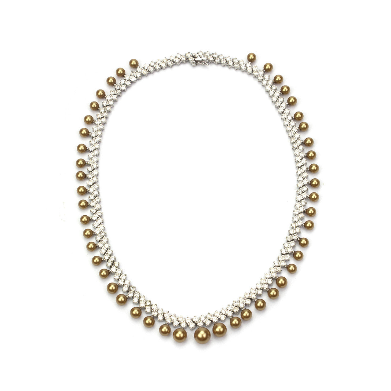 pearl-cubic zirconia-bridal-necklace