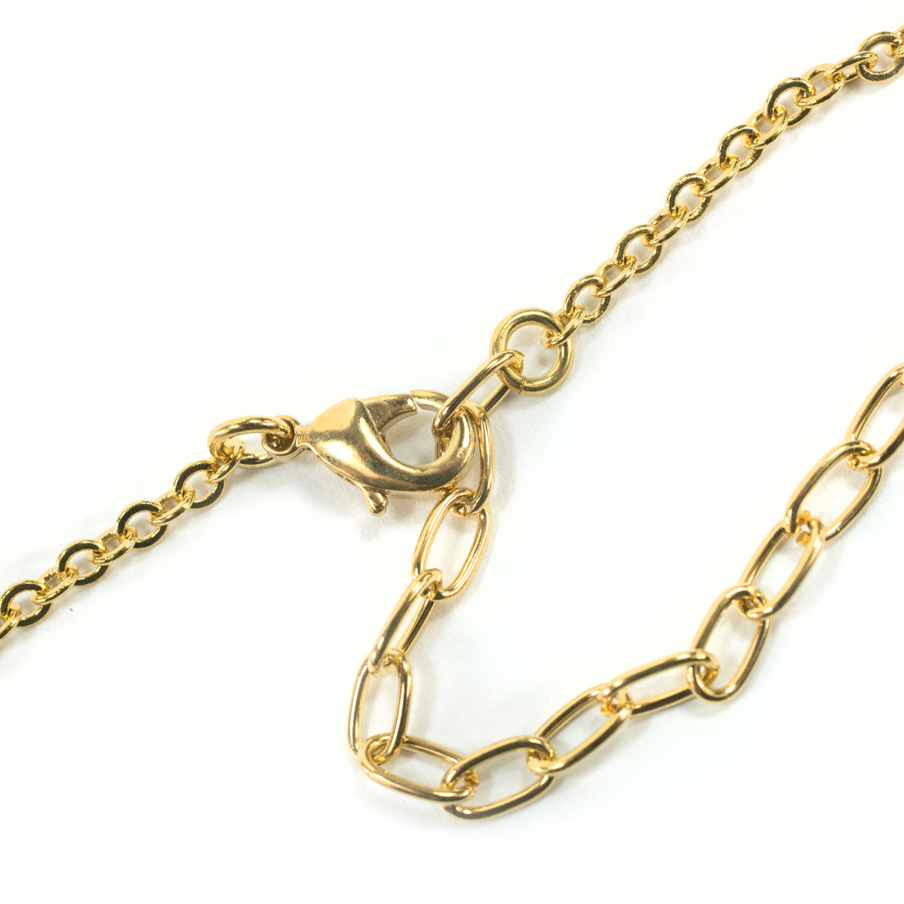Modern Pearl Cluster Necklace with Mixed Beads and Gold Tone Chain