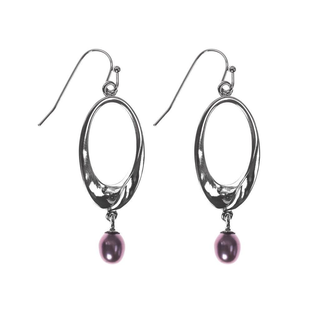 Finesse Glass Pearl Drop Earrings