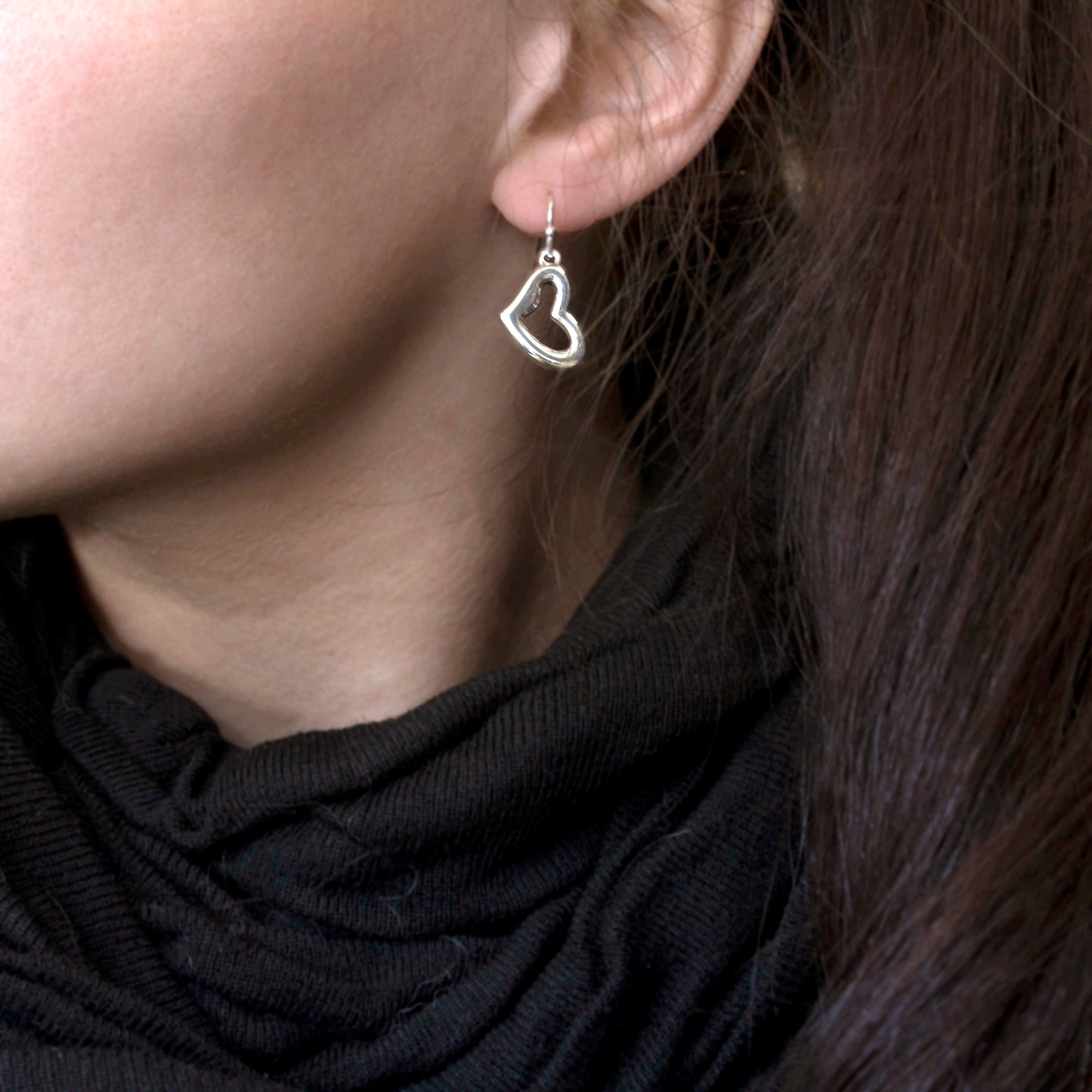 heart jewelry-heart earrings-womens earrings