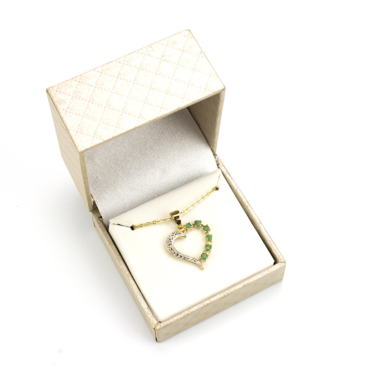 Loving Embrace Genuine Stone Heart Necklace