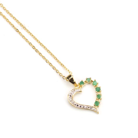 Loving Embrace Genuine Stone Heart Necklace