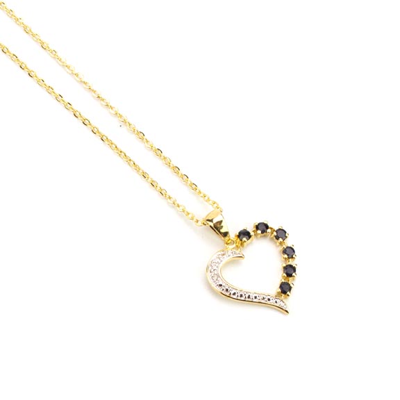 Loving Embrace Genuine Stone Heart Necklace