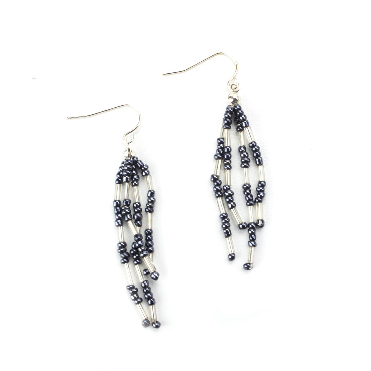 Rumba Genuine Hemetite Bead Earrings