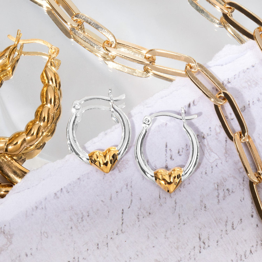 Modern Sterling Silver Jewelry Plated in 18k Gold