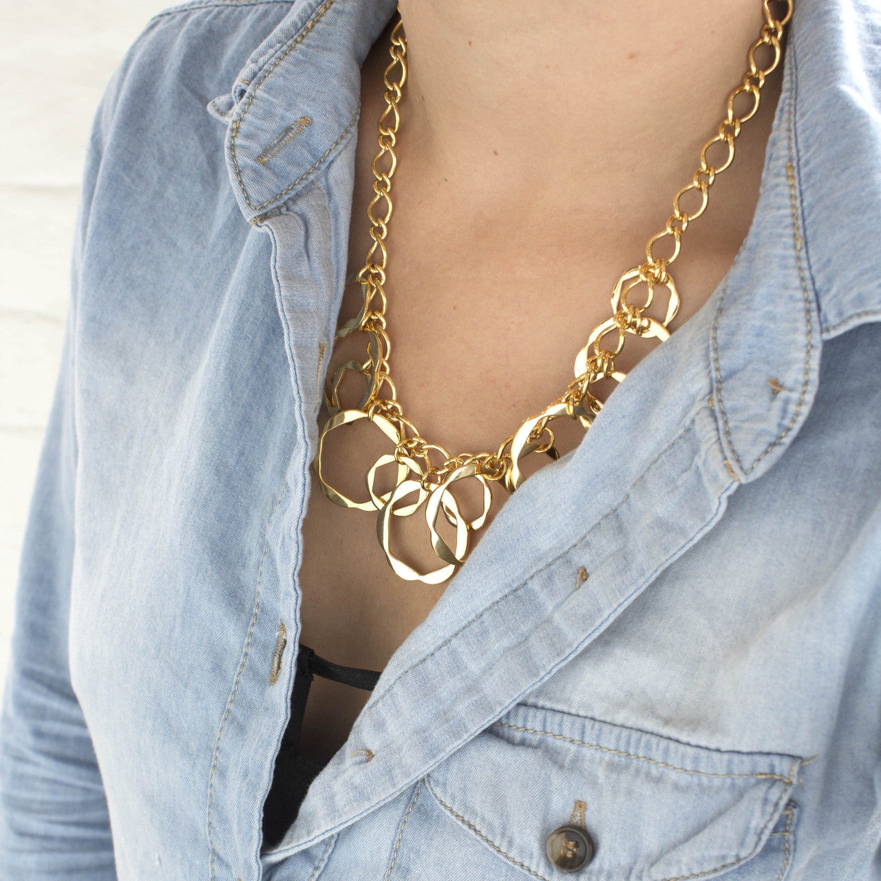 gold charm necklace