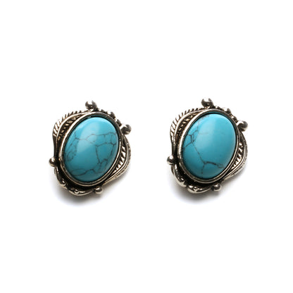 Aztec Clip Earrings