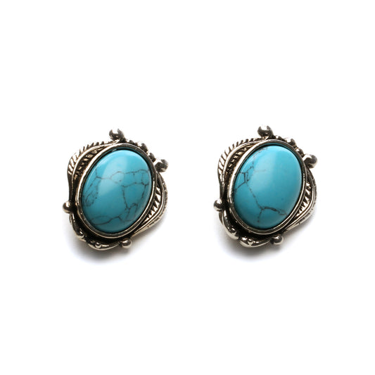 Aztec Clip Earrings