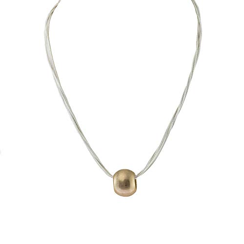 silver-liquid silver-gold-pendant-necklace