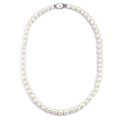 Classic Glass Pearl Strand Necklace 24 Inch