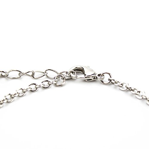 Elegant Crystal Flower Statement Bracelet with Austrian Crystals, Silver Tone Chain, 7.5 Inches