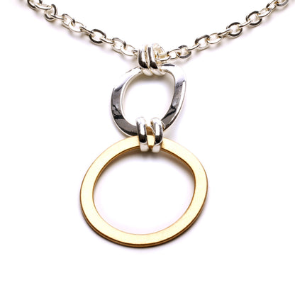 gold-silver-pendant-linked-chain-necklace