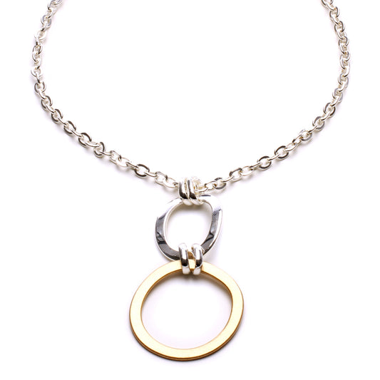 gold-silver-pendant-linked-chain-necklace