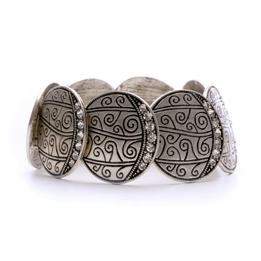 silver-disk-stretch-bracelet