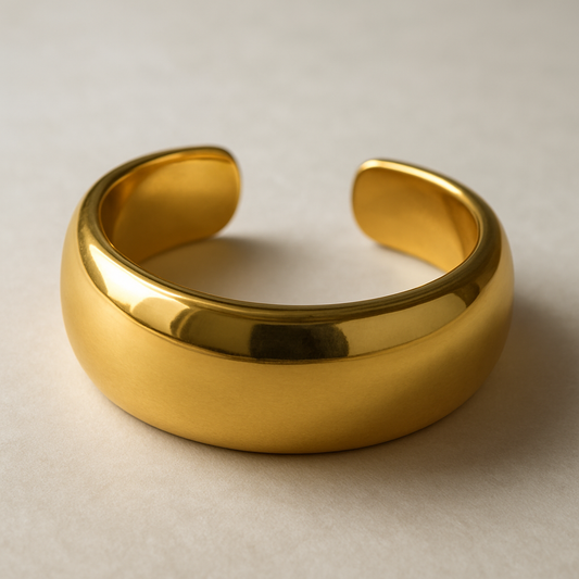 Adjustable Gold Tone Cut Out Band Ring - Versatile Midi Ring or Toe Ring