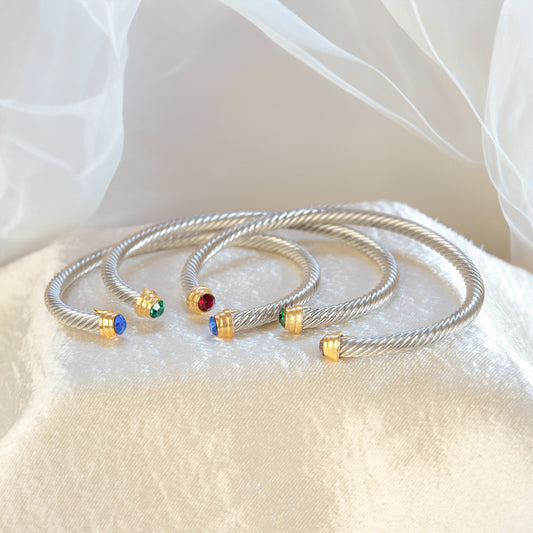 Crystal Cable Wrap Bracelet