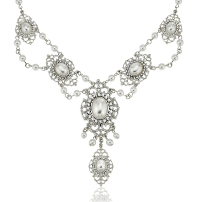 bridal jewelry-jewelry for the bride-brides necklaces-pearl necklace-prom jewelry-womens necklace-parl jewelry-statement necklace