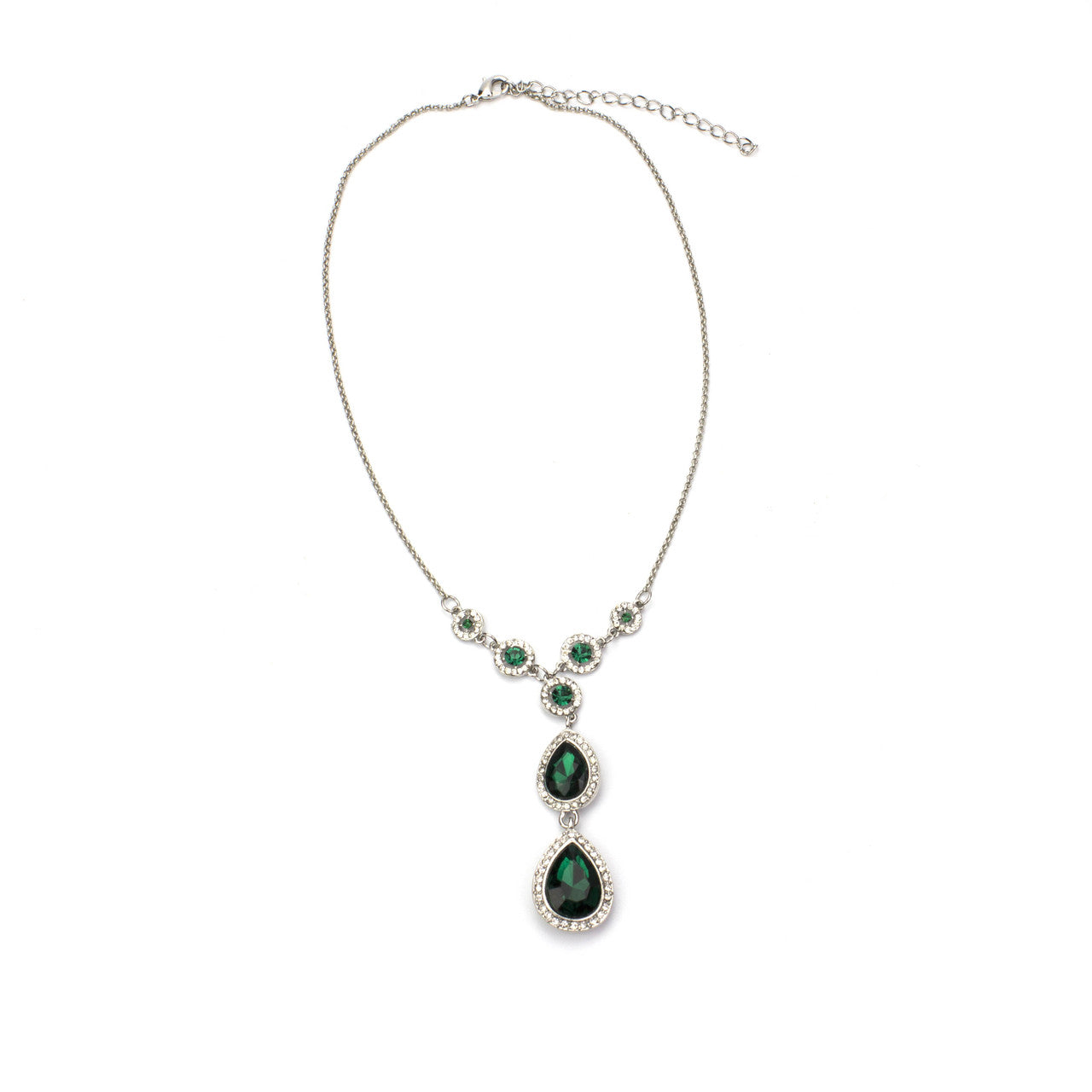 The Emerald City Emerald CZ and Crystal Necklace