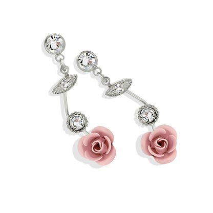 flower jewelry-pink rose jewelry-bridal jewelry-jewelry for the prom