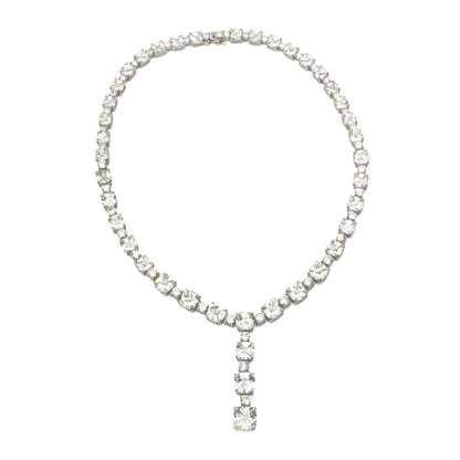 cubic zirconia-bridal-diamond-necklace