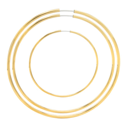 Classic Medium Gold Tone Hoop Earrings