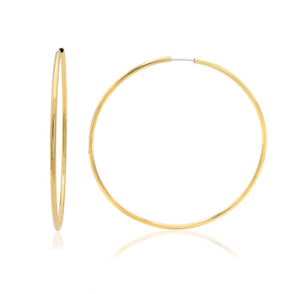 Classic Medium Gold Tone Hoop Earrings