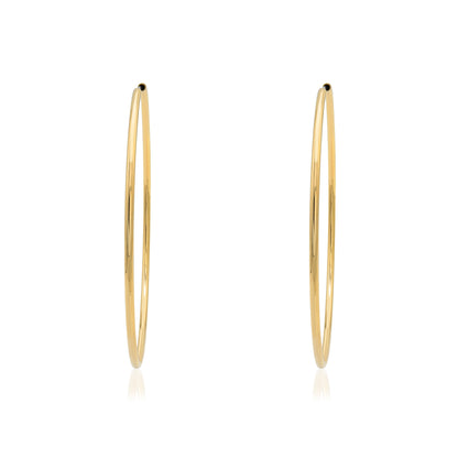 Classic Medium Gold Tone Hoop Earrings