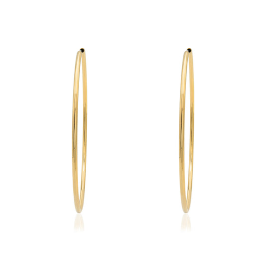 Classic Medium Gold Tone Hoop Earrings
