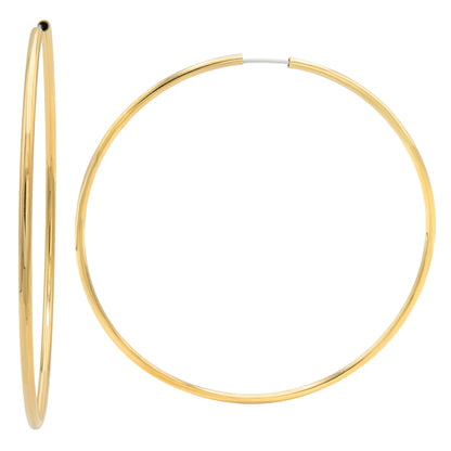 Classic Medium Gold Tone Hoop Earrings