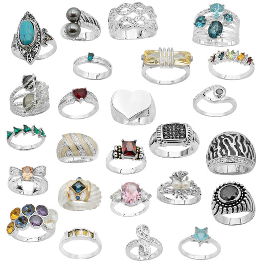 Surprise Mystery Pack of 25 Fashion Rings High Quality