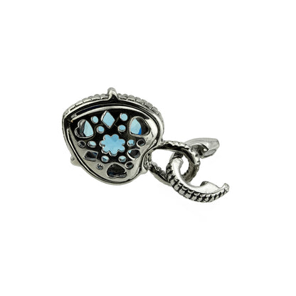 Silver-heart-pendant-aquamarine-blue-glass-heart-insert-Designer-inspired