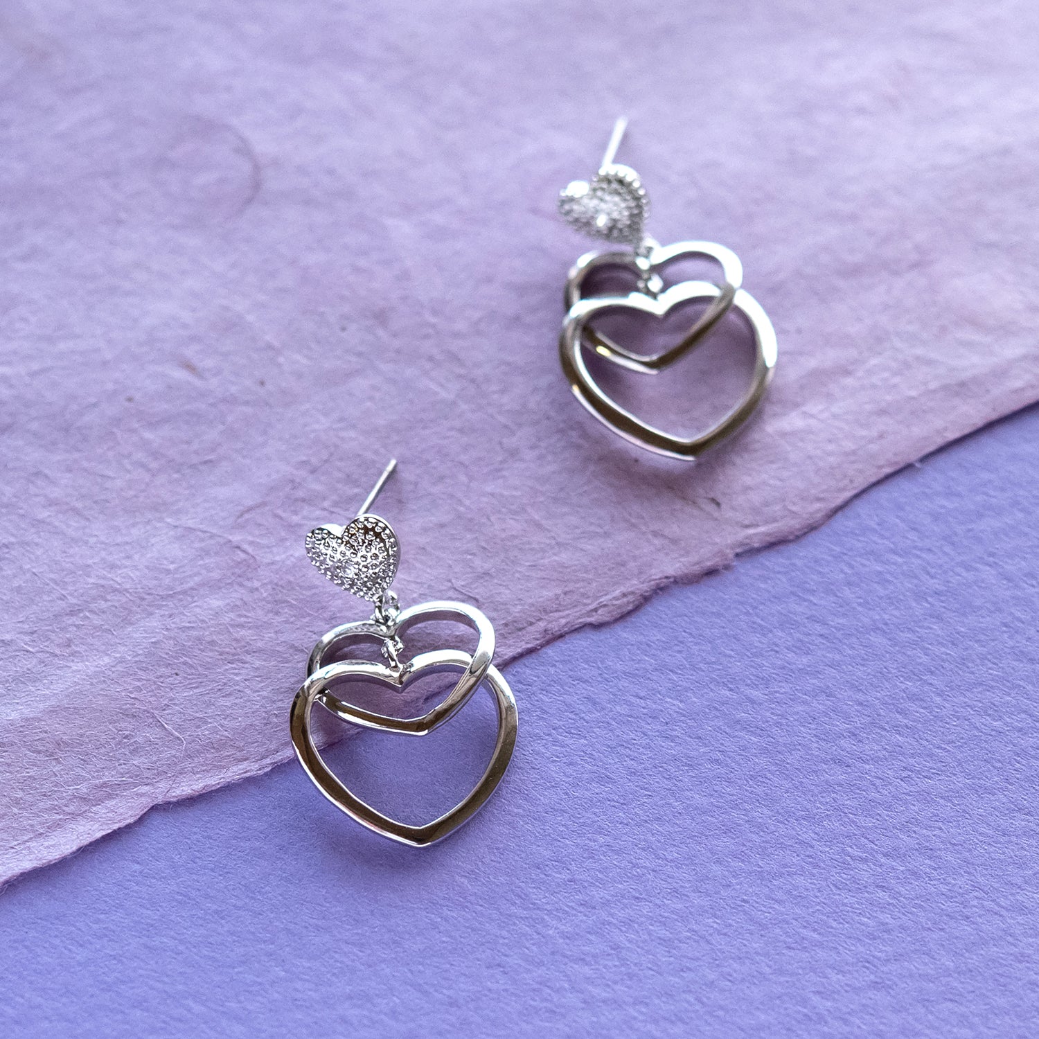 Heart-Dangle-Earrings-silver-post-earrings