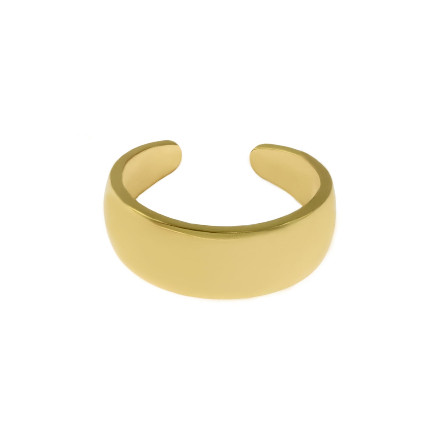 Adjustable Gold Tone Cut Out Band Ring - Versatile Midi Ring or Toe Ring