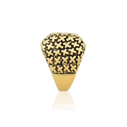 Cross Pattern Statement Ring