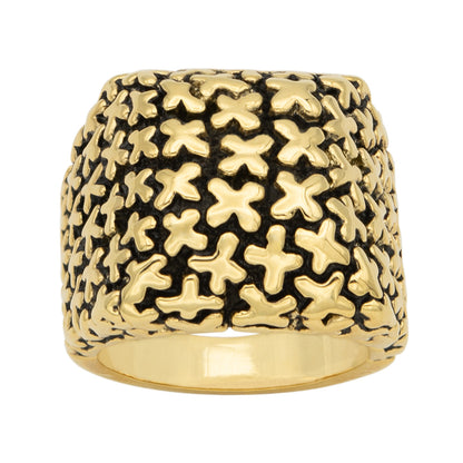 antique gold dome ring-fashion gold ring-statement ring