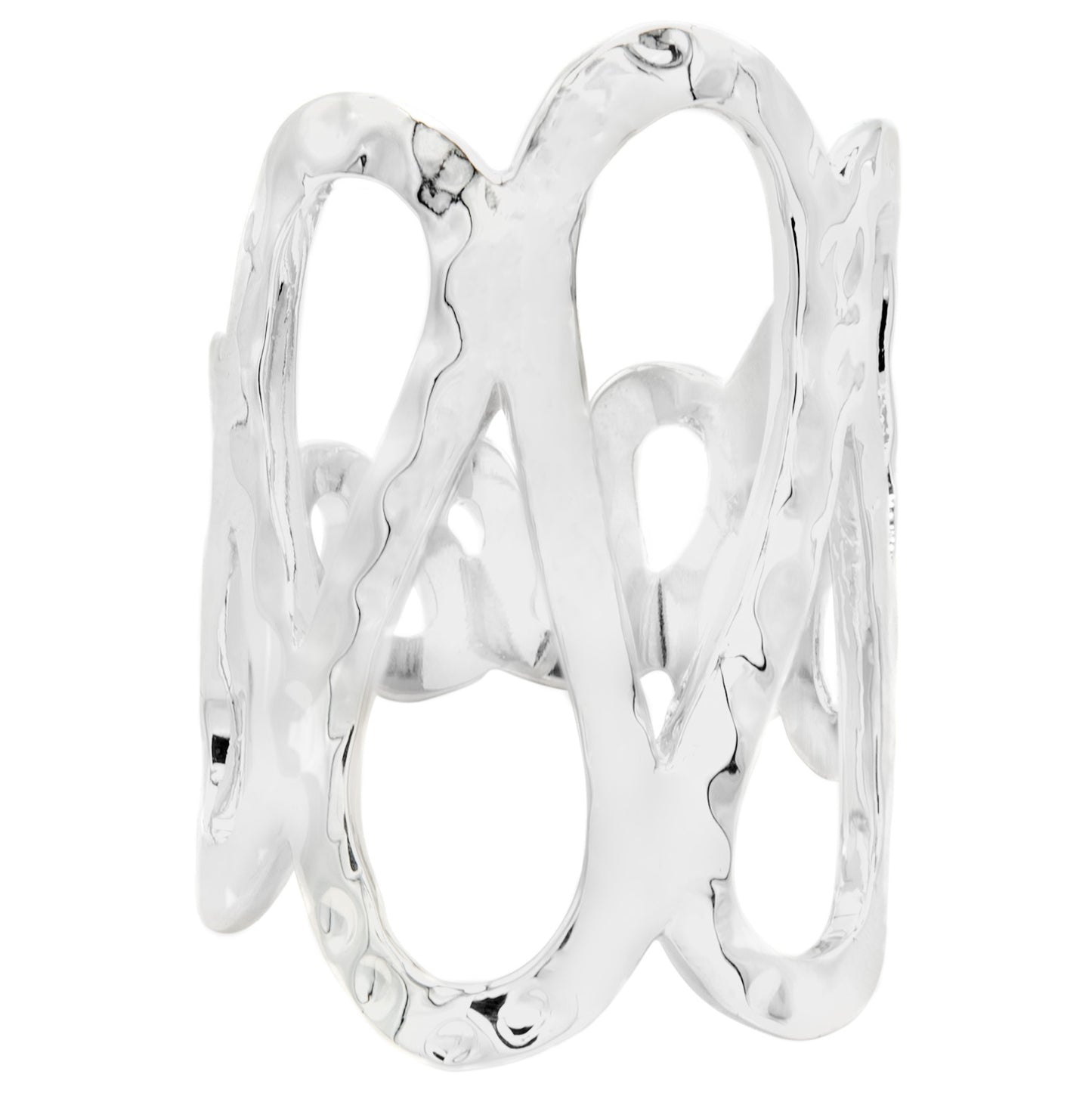Wide Band Geometric Cutout Ring