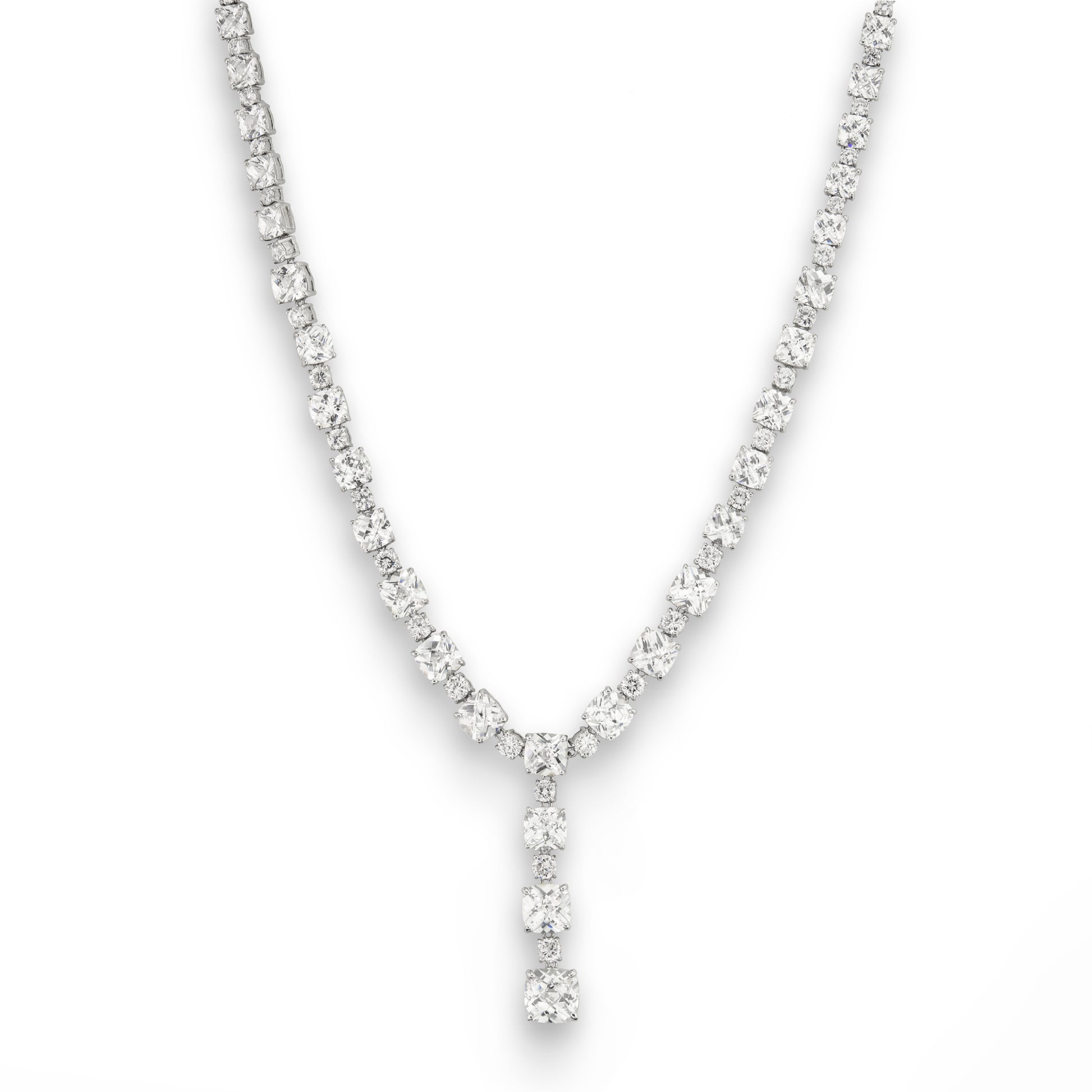 cubic zirconia-bridal-diamond-necklace