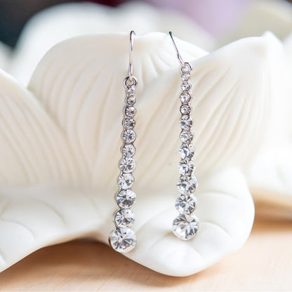 Austrian Crystal Graduated Drop Earrings