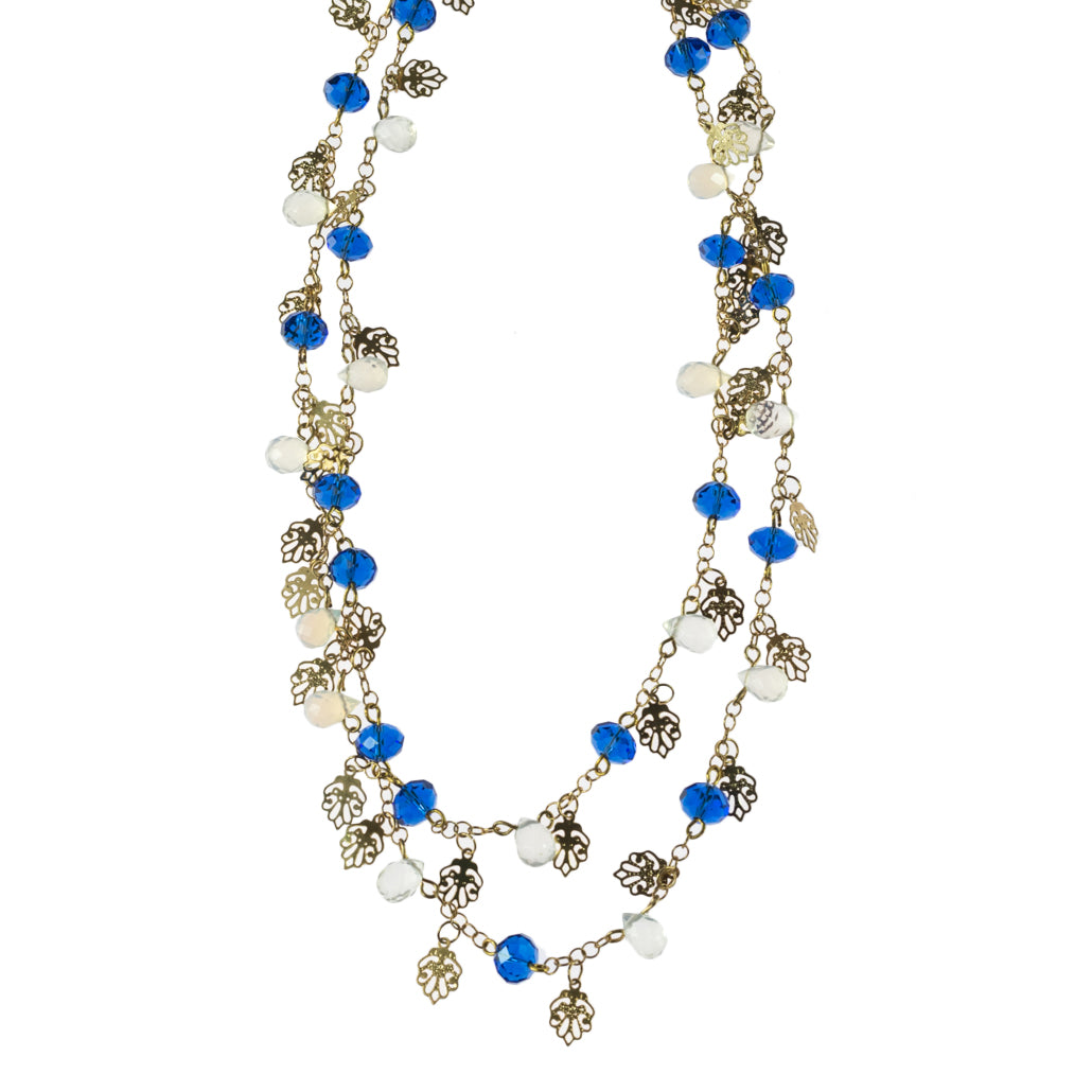 necklaces-blue necklace-gold necklace-opal jewelry