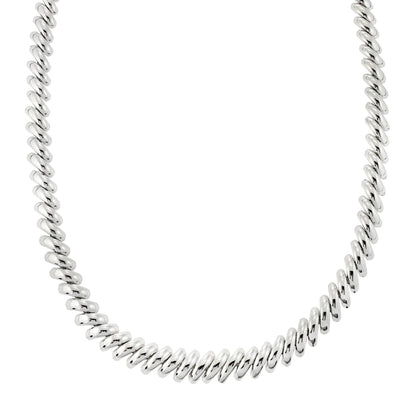 white gold necklace-silver necklace