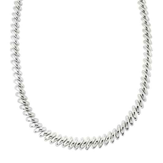 white gold necklace-silver necklace
