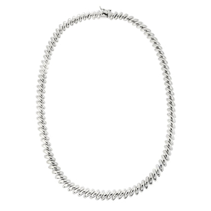 white gold necklace-silver necklace