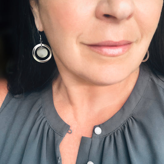 earrings-womens earrings-stainless steel jewelry-silver earrings-dangle earrings