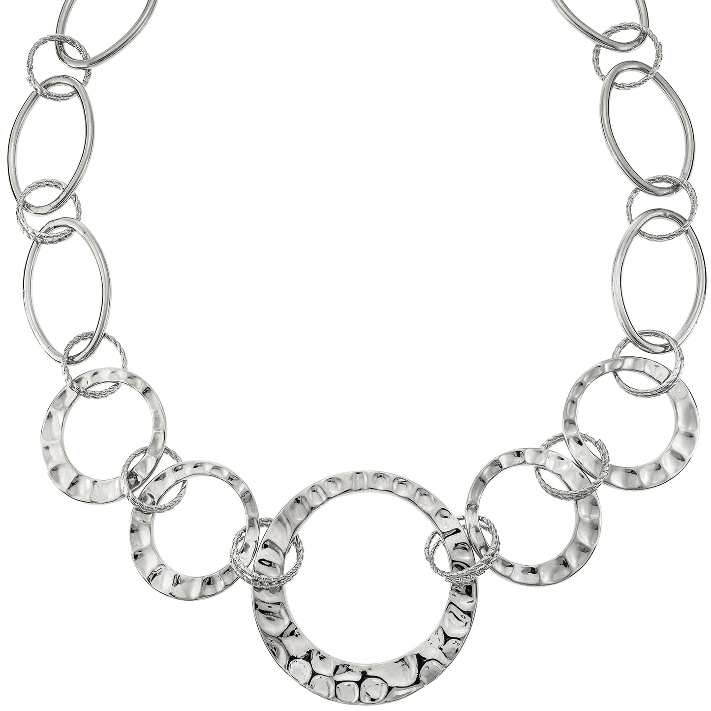 open link silver necklace-womens jewelry necklace