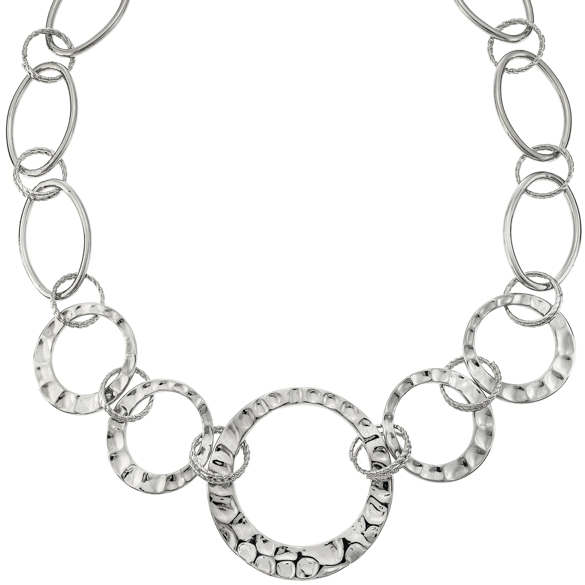 open link silver necklace-womens jewelry necklace