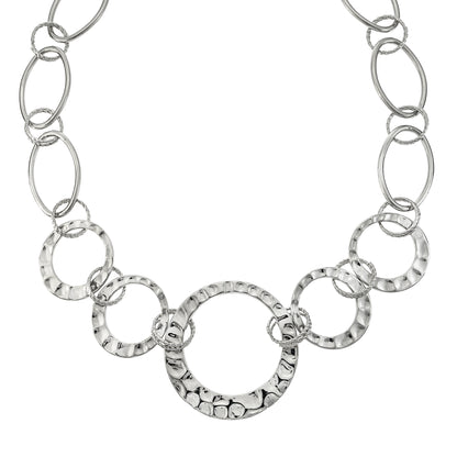 open link silver necklace-womens jewelry necklace